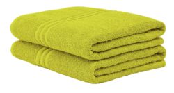 ColourMatch Pair of Bath Sheets - Zest